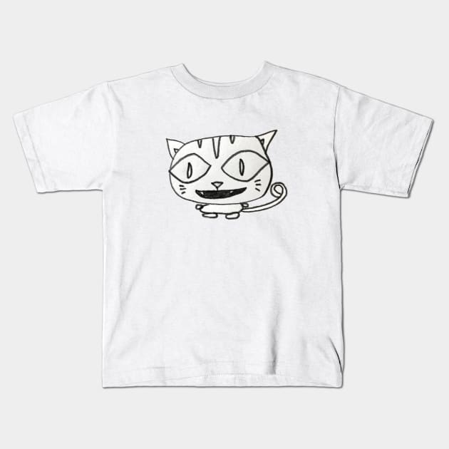 Kitty Shmow Kids T-Shirt by mjohmy